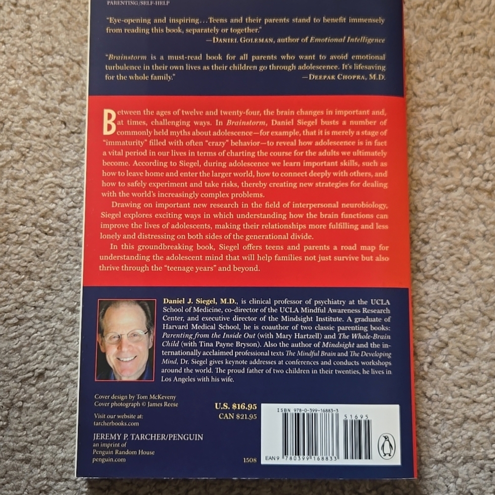 Brainstorm by Daniel Siegel, MD – Softcover, Like New! - Picture 2 of 3